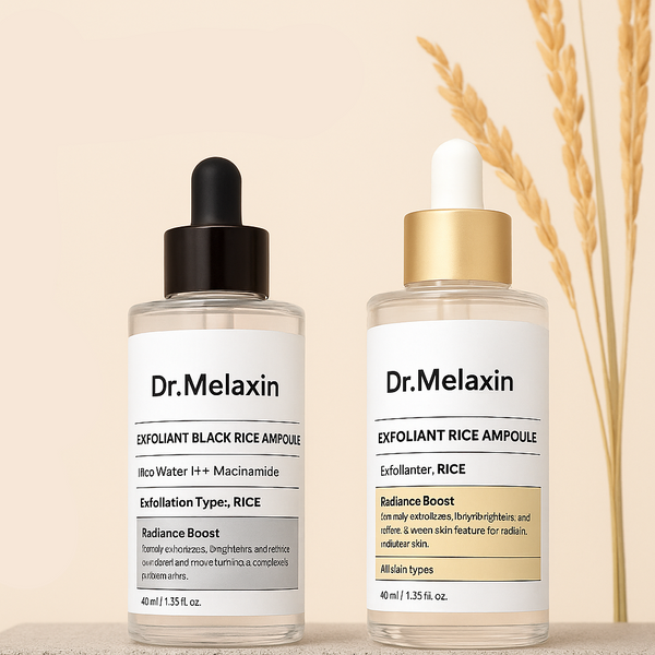 Dr.Melaxin marketing image with brand on labels
